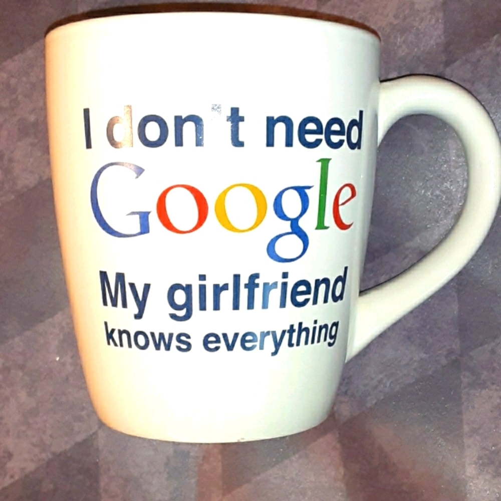 NWOT Google girlfriend coffee mug